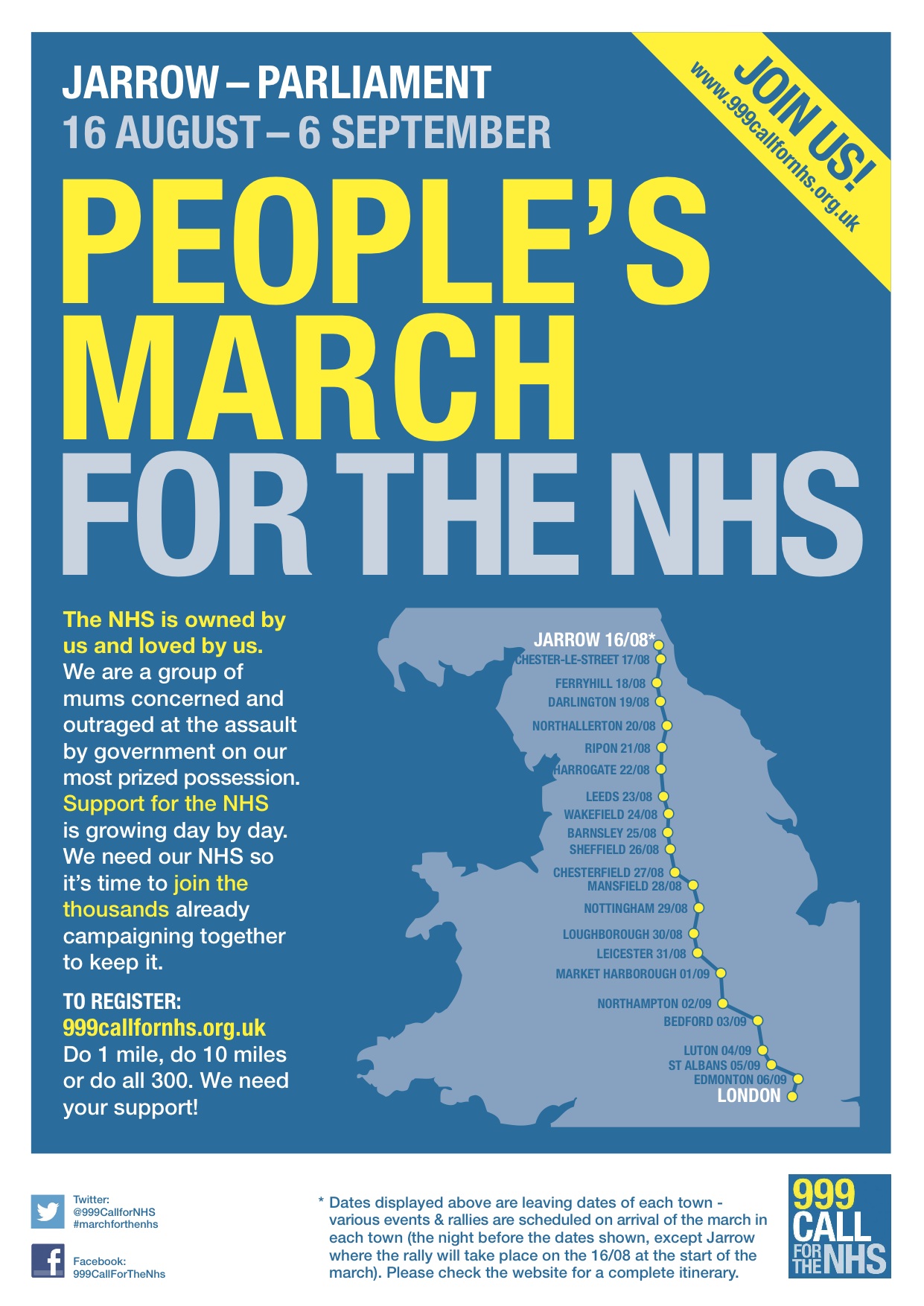 people march